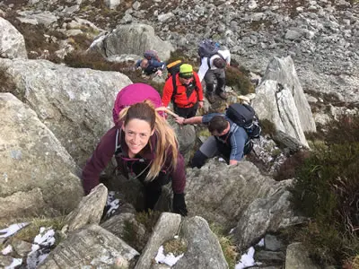 RAW Adventures - Paul Williams scrambling on Tryfan